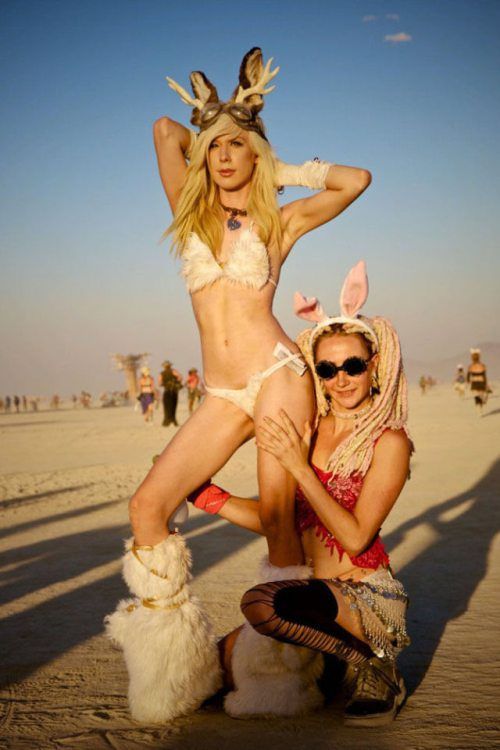 Burning man festival girls nude