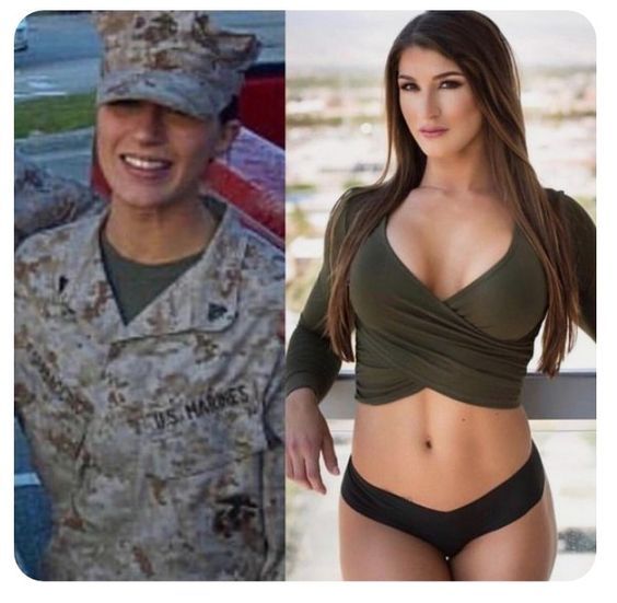 Pussy woman picture of a military