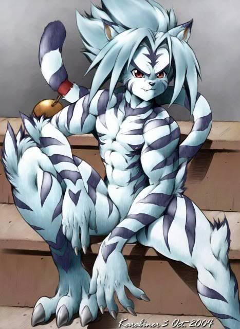 Hentai girl white tiger furry