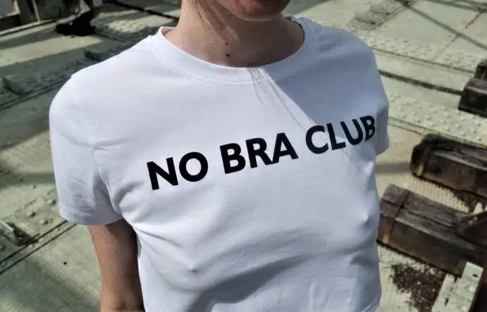 Sexy girl shirt no bra