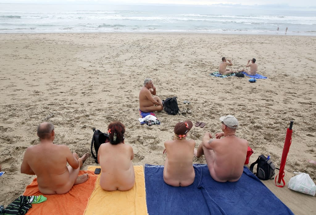 Russia family nudist beach