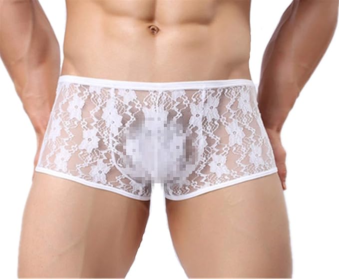 See through lace underwear men