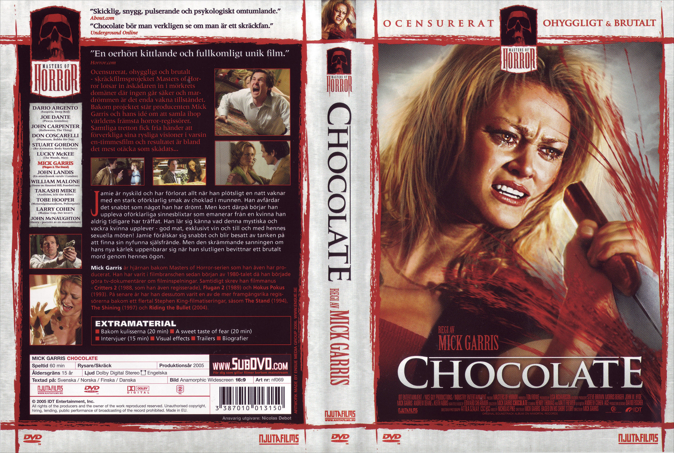 Masters of horror chocolate