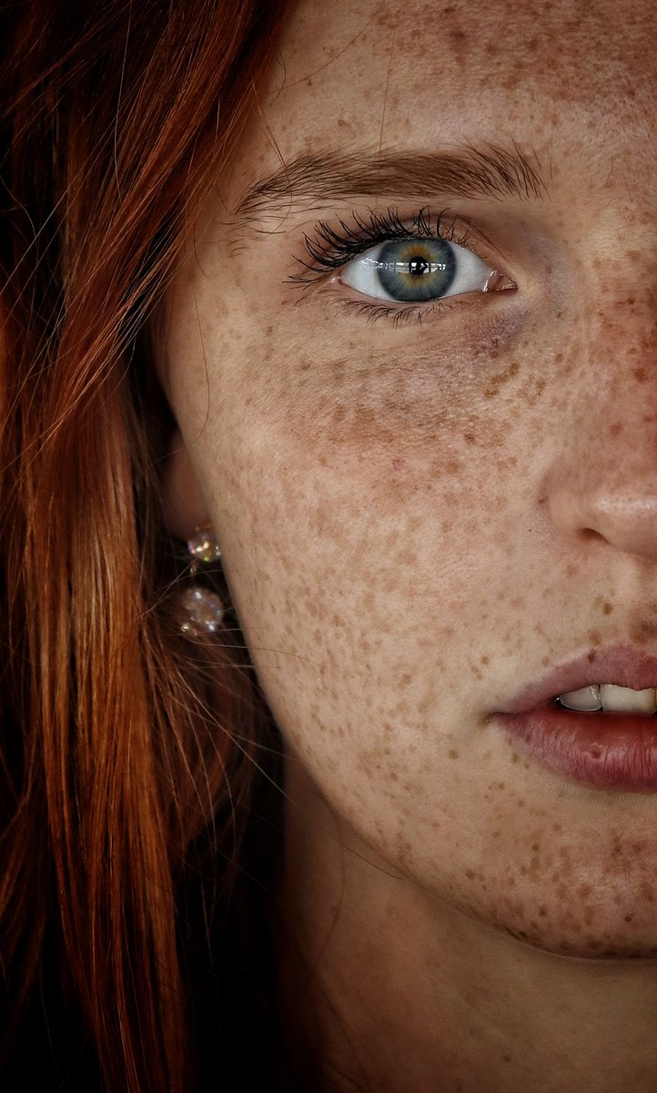 Amateur redhead with freckles
