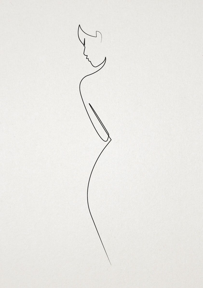 Nude women line art drawings