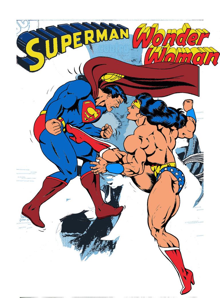 Image cartoon superman muscle nude