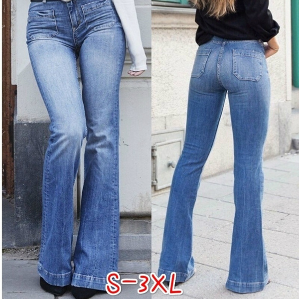 Hips jeans with wide women