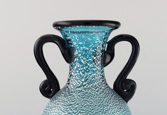 Vintage turquoise glass vase