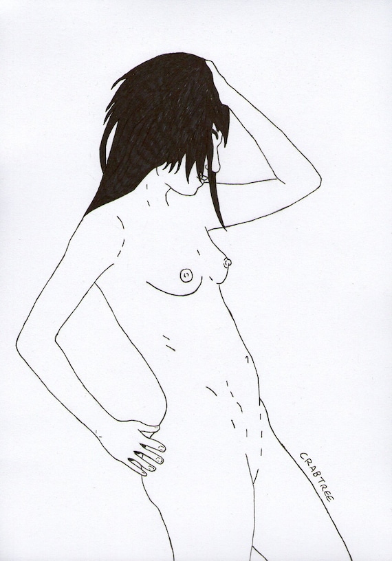 Nude pen and ink girls