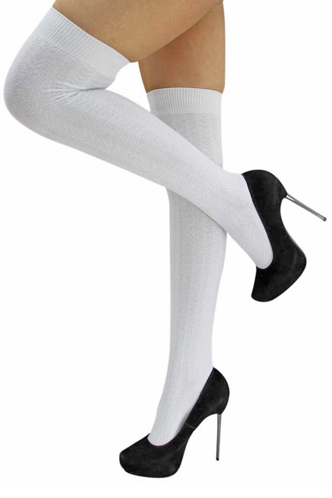 Sexy white knee socks